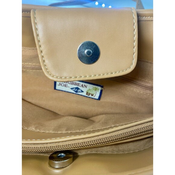 Caribbean Joe Handbag Beach Bag Large Purse Colorful Stripe Design Tiki Palm - Picture 6 of 6